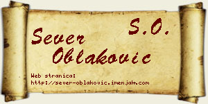 Sever Oblaković vizit kartica